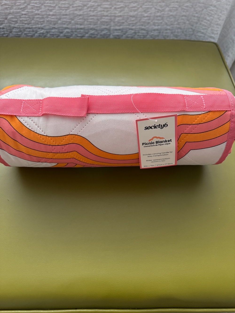 Society6 Pink & Orange Picnic Blanket